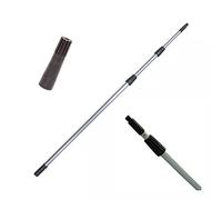 detercenter Asta telescopica Alluminio Metri MT 6 Manico allungabile con Attacco a Vite e Cono Adattatore per Attrezzi Pulizia