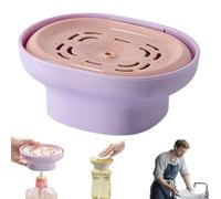 Detergent Presser, Laundry Detergent Presser, Kitchen Gadget Reusable Liquid Soap Container with Quick Install, Efficient Dosing (Purple-red)