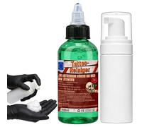 Detergente 500 ml con testina spray, schiuma detergente per tatuaggi, per la pulizia della pelle durante il processo di tatuaggio e poi tatuaggio, sapone blu (B)