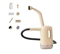 Detergente a Vapore Compatto 8 Accessori Inclusi(European standard English) | Riscaldamento in pochi secondi, potenza regolabile 1200-1500W, cavo 2 metri, per ideale per urgenze