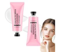 Detergente Balsamo Latte, Detergente Viso 2 in 1, Gel Detergente Istantaneo Acquoso, Deterge Efficacemente la Pelle da Trucco e Impurità, Lascia il Viso Morbido e Setoso, per Tutti (2pcs)