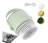 Detergente elettrico per doccia | Spazzola elettrica ricaricabile 1200 mAh | Pulitore automatico potente con 3 testine sostituibili per stucchi vasca da bagno pavimento WC | per bagno doccia