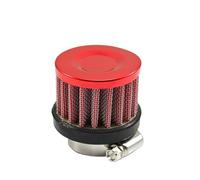 Detergente Filtro Aria per Moto Filtro aria universale per auto da 12 mm a 25 mm per aspirazione aria fredda per moto, copertura di sfiato del basamento ad alto flusso(25MM-RED)