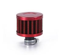 Detergente Filtro Aria per Moto Filtro aria universale per auto da 12 mm a 25 mm per aspirazione aria fredda per moto, copertura di sfiato del basamento ad alto flusso(12MM-RED)