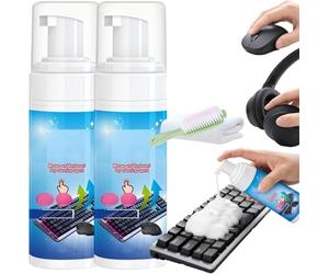 Detergente in schiuma per tastiera e mouse, kit di pulizia per tastiera ed elettronica, formula ad asciugatura rapida che non lascia residui appiccicosi o macchie, per tastiere, mouse da gioco