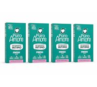 Detergente Intimo Fresh pH 4.5 Puro Amore - Sapone Intimo Rinfrescante con Estratti Naturali, Detergente Delicato Uomo Donna - 4 Unita da 250ml