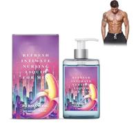 Detergente intimo per uomo, Detergente intimo con bilanciamento del pH naturale, Detergente quotidiano per l'igiene maschile, Gel doccia al profumo di profumo blu per pelli sensibili