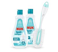 Detergente per biberon e spazzola per biberon twist NUK | 500 ml | Ideale per la pulizia di biberon, tettarelle e accessori per bambini | Detergente senza profumazione | pH neutro
