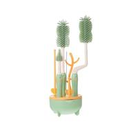 Detergente per biberon in silicone per uso alimentare, spazzola per cannuccia, morbida, ergonomica, lunga per l'alimentazione dei bambini, silicone alimentare