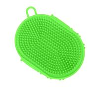 Detergente per cani per il bagno, spazzola per shampoo in silicone morbido da 16 cm, strumento di massaggio per la cura degli animali domestici, per peli lunghi e corti, forniture da bagno per doccia