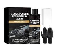 Detergente per cruscotto auto, 100 ml, rimuove l'ossidazione con guanti e spugna, per il restauro della lucentezza, riparazione, cura dei dettagli degli interni 'auto, cruscotto, finiture nere