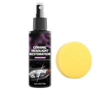 Detergente per fari auto, 120 ml, spray liquido per ripristino e lucidatura, ad azione rapida, con valigetta di per la rimozione dei e la manutenzione, per la ristrutturazione dei