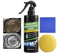 Detergente per Fari Auto | Con Spugna e in Dotazione | Spray per la Pulizia e Lucidatura dei Fari,per Veicoli Berlina Autocarro Veicolo Ricreativo Automobile Officina Spostamenti Quotidiani Garage Gui
