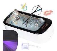 Detergente per gioielli ad ultrasuoni UV-C, potenza da 550ml a 46khz, macchina per sterilizzatore professionale, timer portatile, detergente per il fermo per pulizia di occhiali, protesi, allineatore