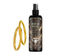 Detergente per gioielli in argento, 50 ml, soluzione lucidante per argento e oro, spray per il restauro di gioielli, per anelli di pietre preziose, collane, bracciali, orecchini, casa, viaggi, donne