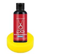 Detergente per gioielli, pasta lucidante, anello con spugna, 50 ml, per la manutenzione, smaltimento a strisce, collane, anelli, catene, giada, ripristina la brillantezza originale