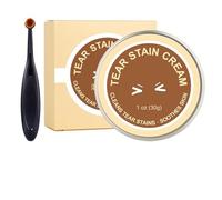 Detergente per gli occhi per cani, 30 g, balsamo per la rimozione dello sporco, con spazzola per cuccioli, rimozione delle macchie di lacrime, per cuccioli, piccole razze medie e grandi