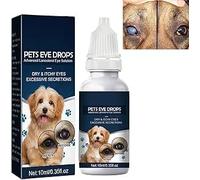 Detergente per Gli Occhi per Cani e Gatti,Gocce Oculari per Animali Domestici,Pet Gocce Oculari per Cani e Gatti,Collirio per Cani per Infezione,Smacchiatore per Lacrime per Cane