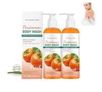 Detergente per il corpo di cachi per il controllo degli odori corporei, sapone deodorante naturale per il profumo degli anziani, detergente per la pelle con estratti di cachi e aloe vera, freschezza a