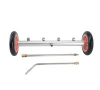 Detergente per il sottoscocca, spazzola ad acqua ad alta pressione da 16 pollici e 4000 PSI con asta di prolunga per camion, SUV e rimorchi, ugelli in acciaio inox per un lavaggio (Rosa Nero)