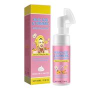 Detergente per il viso alla curcuma, detergente schiumogeno, pulizia profonda della pelle del viso, detergente lenitivo in schiuma detergente per tutti i tipi di pelle (100 ml)