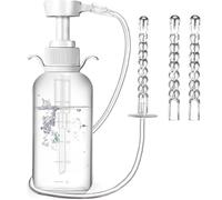 Detergente per la pulizia vaginale Doccia vaginale a pressione manuale per donne con kit di pulizia portatile a 2 ugelli (300 ml)