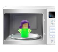 Detergente per microonde Angry Mom - Il pulitore a vapore pulisce facilmente il crud in pochi minuti | Cartone animato Cool Fridge Odor Remover per casa, cucina e ufficio
