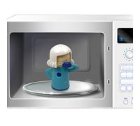 Detergente per microonde Angry Mom - Pulizia a vapore di una macchia grezza con aceto e acqua | Strumento per la pulizia del frigorifero dei cartoni animati, utilizzando aceto e