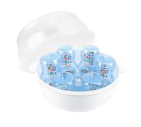 Detergente Per Microonde Per Biberon - Pulitore A Vapore Per Bottiglie E Ciucci | Contenitore Per Sterilizzazione Rapida, Porta Drenante Resistente Ad Alta Temperatura, Accessorio Per