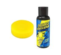 Detergente per occhiali - detergente ingiallito, set di riparazione, detergente 30 g, soluzione antigraffio per lenti in vetro, spugna applicatore inclusa | schermo del telefono, specchio, fotocamera