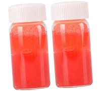 Detergente per Pinzette Ciglia Residui, 2 Pezzi Rapida | Spugna Integrata, Tappo in Silicone Anti Perdita, Rosso, per Uso Domestico e Postazione Make-up Colore