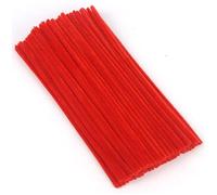 Detergente per pipa rosso, 100 pezzi, detergente per pipa per fai da te, 30 cm x 6 mm, filo di ciniglia, per lavori fai da te, decorazione