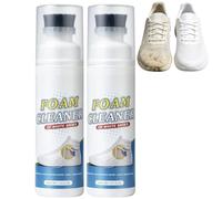 Detergente per scarpe da ginnastica senza risciacquo e sbiancante per | Schiuma detergente per scarpe bianche, per rimuovere macchie e ingiallimento istantaneo, kit di pulizia in schiuma ad