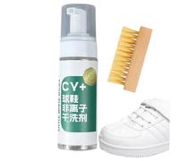 Detergente per scarpe in tela, detergente in schiuma per scarpe con spazzola, smacchiatore per la cura delle scarpe da ginnastica, per eventi sportivi, uso quotidiano, riunioni, shopping, campeggio