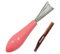 Detergente per spazzole per capelli: pulitore per pettine portatile, strumento per la pulizia della spazzola ABS | Rake per la pulizia della spazzola dei capelli con rastrello in filo metallico