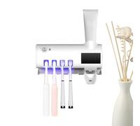 Detergente Per Spazzolini UV Intelligente - Spremidentifricio Automatico 19x12,5x4,7 Cm | Dispenser Di Sterilizzatore A Parete In Materiale PP - Porta Dentifricio Igienico A Mani Libere | Ideale Per L