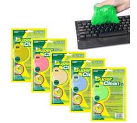 Detergente per tastiera, gel 5 pezzi - impasto per la pulizia, gel di pulizia riutilizzabile, 5 colori per 80 g, detergente universale per auto, laptop, tastiera, PC, fotocamera, stampante