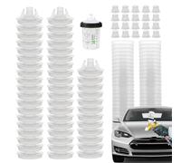 Detergente per tazza di risciacquo in scala trasparente - Contenitore di pulizia professionale per pennelli con coperchio, kit di verniciatura per auto, sistema di pulizia per pistola