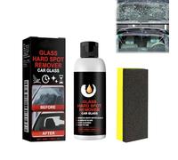 Detergente per Vetri Auto,Pasta Lucidante,Rimozione di Graffi,50ML Rimuovi Pellicola D'Olio Per Vetro,Car Glass Oil Film Remover Con Spugna per Rimuovere Sporco e Macchie D'Acqua Dai Vetri Dell'Auto