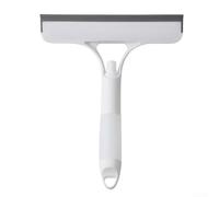 Detergente per vetri multifunzione con spray d'acqua e spatola in silicone, spazzola ergonomica per la pulizia degli specchietti del bagno, del parabrezza dell'auto, no (bianco)