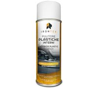 Detergente Plastiche Interni Auto - IRONTEK - 400 ml | IT415 | Formula Mousse Attiva | Sgrassante e Ravvivante | Finitura Satinata | Vinile e Gomma