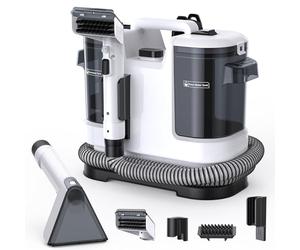 Detergente portatile per tappezzeria e pulitore macchia: 3 in 1 Spot Cleaner con funzione spray, spazzola e aspirazione per divano, tappeto, materasso e seggiolino auto, bianco (bianco)