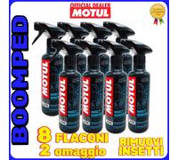 DETERGENTE PULITORE MOTUL 8 x 400ml ELIMINA INSETTI SPRAY PARABREZZA AUTO 08MO12