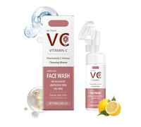 Detergente Schiuma alla Vitamina C, Con Niacinamide & Acido Ialuronico, Cleanser, Illuminante e Idratante, Formula Delicata per Tutti i Tipi di Pelle, Pulizia Profonda con Effetto Antiossidante