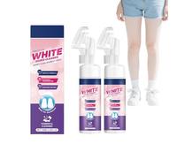 Detergente schiumogeno per scarpe senza risciacquo - Schiuma sbiancante e illuminante istantanea per scarpe bianche, lavaggio a secco senza acqua, cura dell'aspetto delle macchie, 100ml (2 bottiglie)