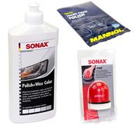 Detergente Set Polish & Wax Colore Bianco Sonax 500 ML + P-Ball E Panno