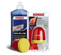 Detergente Set Polish & Wax Colore Blu Sonax 500 ML + P-Ball Sfera di Lucidatura