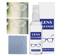 Detergente Spray per Occhiali 60ml | Liquido Detergente per Lenti - Smacchiatore Antiappannante con Panno per Schermi Fotocamere Lenti Telefoni Dispositivi Elettronici