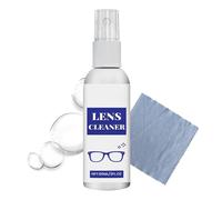 Detergente Spray per Occhiali 60ml - Spray Pulizia Occhiali da Sole - Smacchiatore Antiappannante con Panno per Schermi Fotocamere Lenti Telefoni Dispositivi Elettronici
