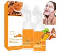 Detergente Viso alla Curcuma con Spazzola, Pure Glow Cleanse, per Donna e Uomo, Struccante, per Tutti i Tipi di Pelle (100 ml)